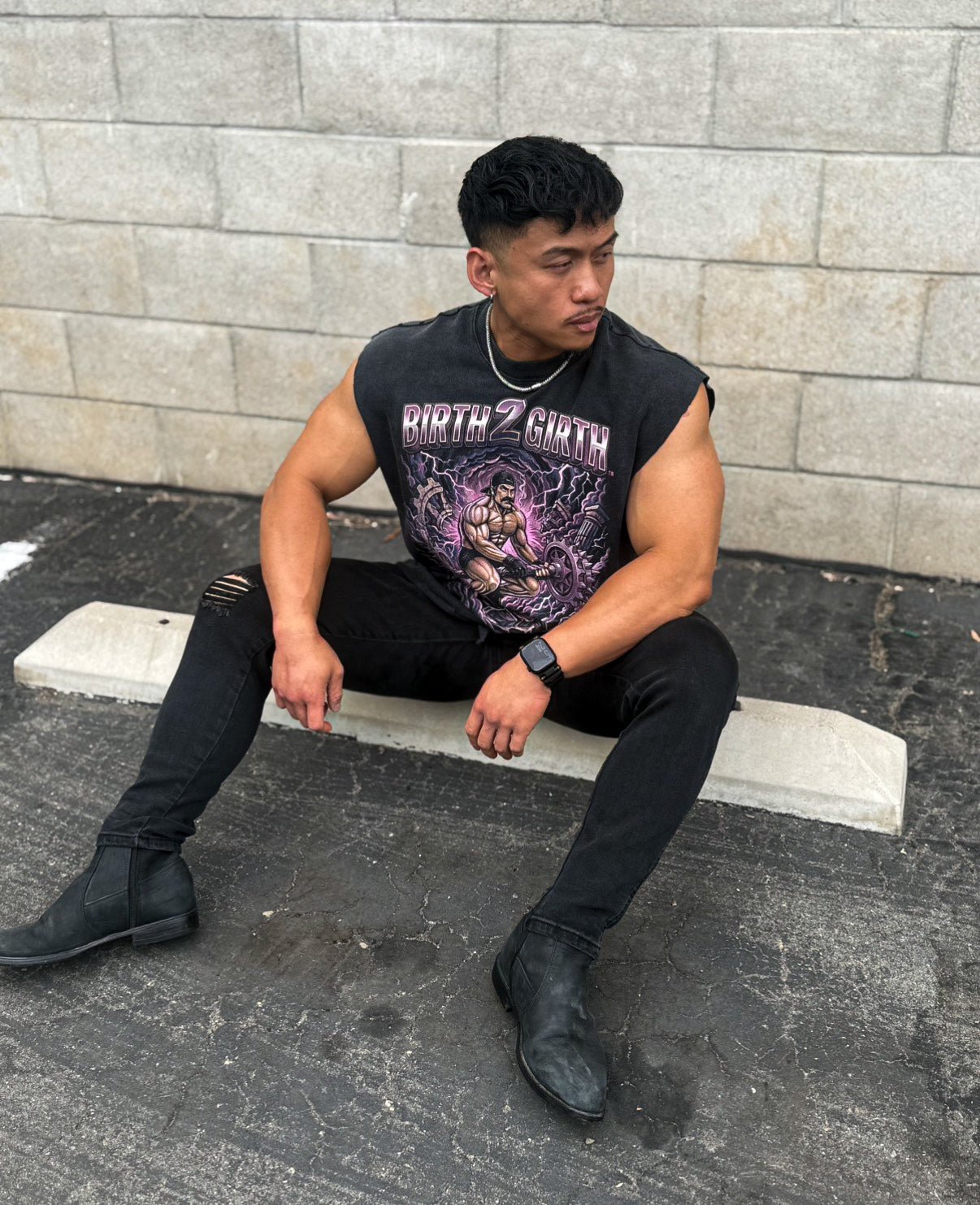 "BIRTH 2 GIRTH" Custom Cropped Cutoff
