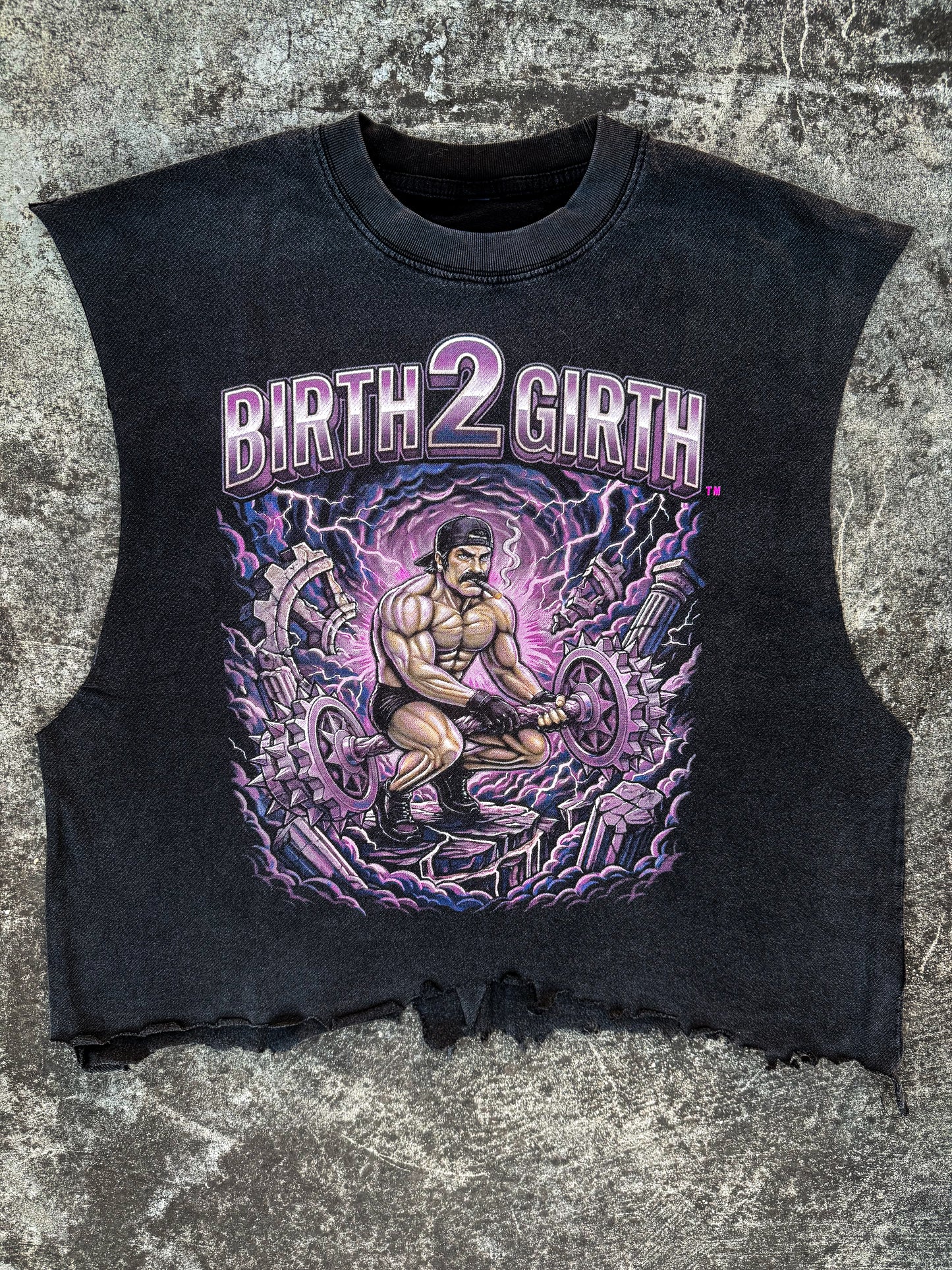 "BIRTH 2 GIRTH" Custom Cropped Cutoff
