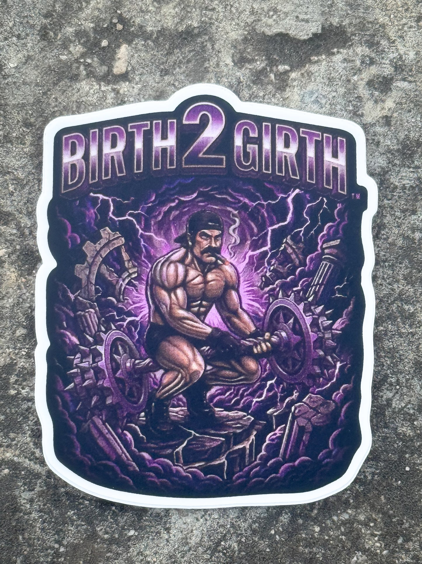 "BIRTH 2 GIRTH" Custom Vinyl Sticker