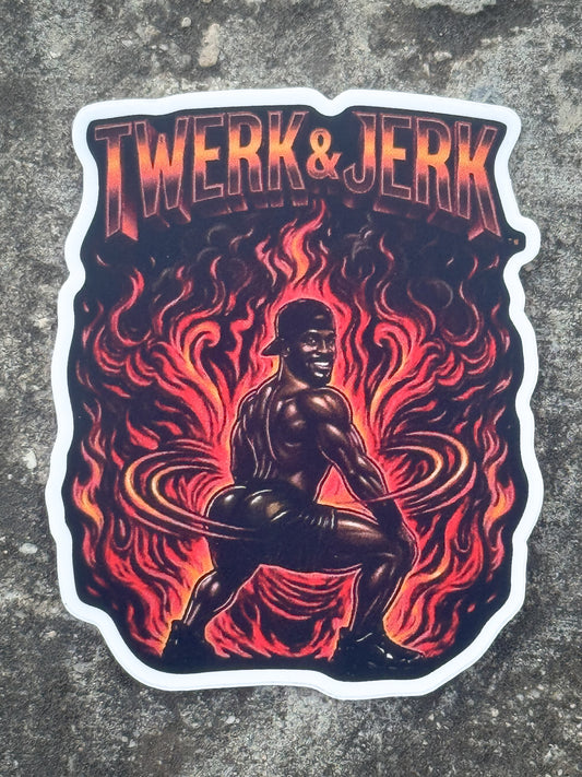 "TWERK & JERK" Custom Vinyl Sticker